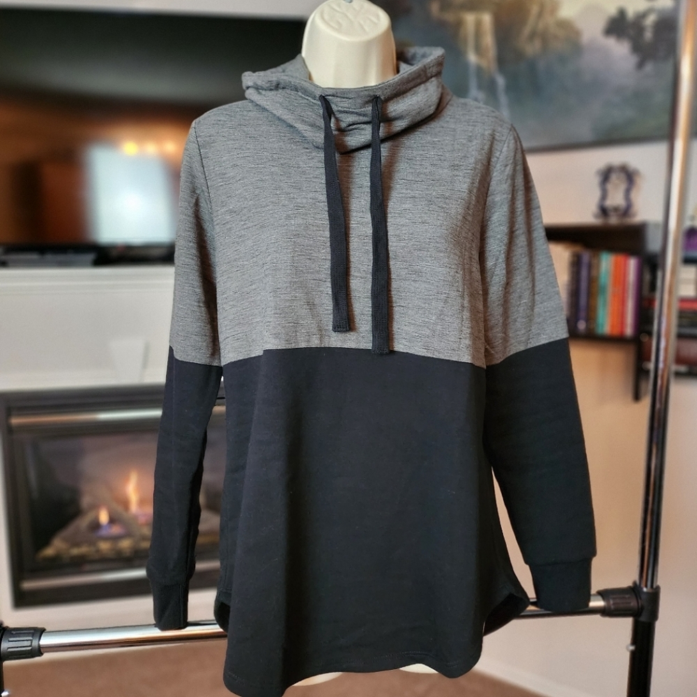 Warehouse One colour block cowl turtleneck sweater sz M